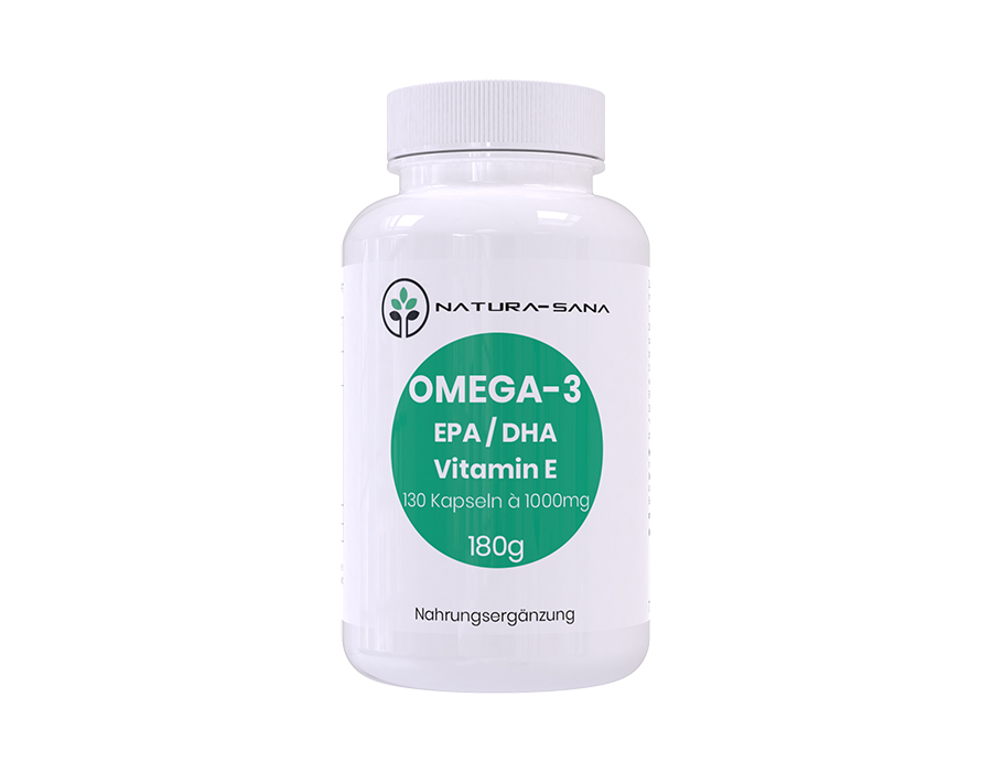 Omega-3 DHA & EPA & Vitamin E / 130 Kapseln / 130gr