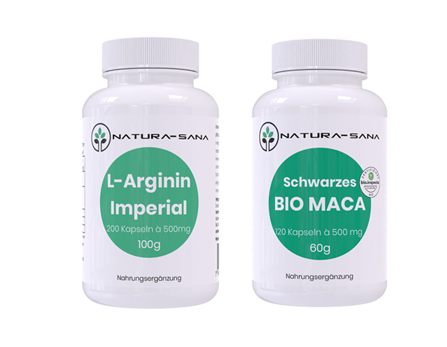 SET L-Arginin V9120 & Bio Maca Schwarz V9323